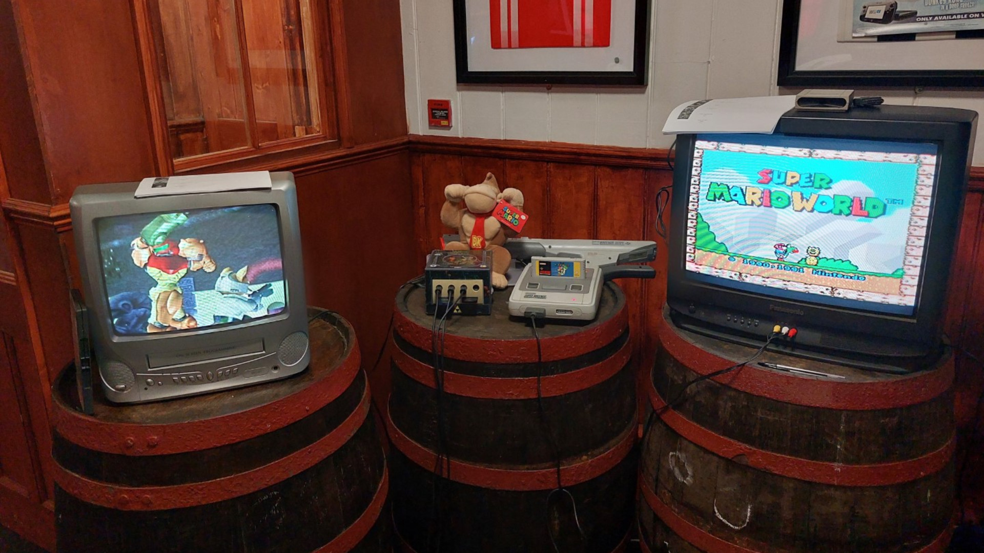 Gaming area with CRT TVs